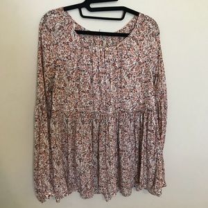 Chiffon floral long sleeve top